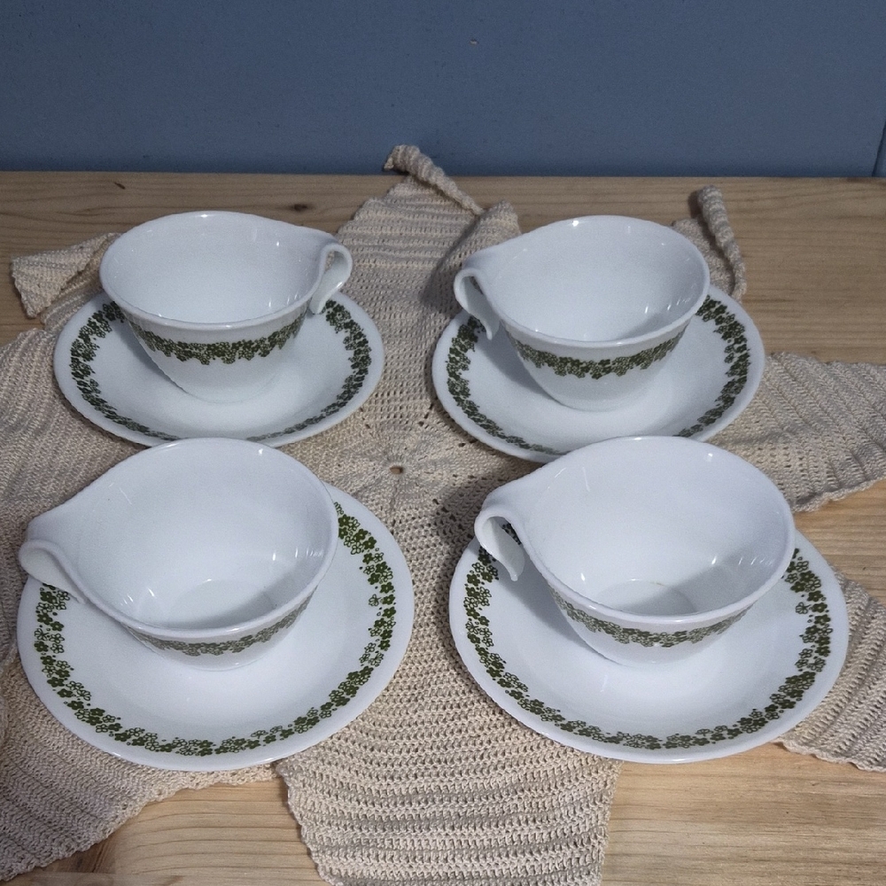 Corelle Spring Blossom Tea Cups And Saucers Set Of 4